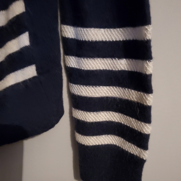 Navy/White Sequin Striped GAP Cardigan - Size S - Picture 7 of 11